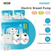 MAMIJOY 2PCS Wearable Electric Breast Pump 4 Modes＆36Suction Levels Silent Leak-Proof Hands Free Portable Breast Pumps EB50D