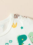 2PCS Baby Boys Summer Short Sleeve Cartoon Animal Suspenders Suit For Newborn-6M Casual Daily Wear
