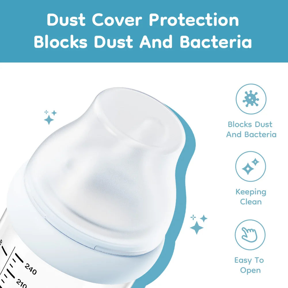 MAMIJOY 90/160/240ML Baby Glass Bottle Inclined Breast-Shaped Anti-Colic＆Bloating Temperature-Resistant For Newborn 0-6M+ GB60