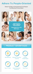 MAMIJOY 90/160/240ML Baby Glass Bottle Inclined Breast-Shaped Anti-Colic＆Bloating Temperature-Resistant For Newborn 0-6M+ GB60