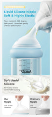 MAMIJOY 90/160/240ML Baby Glass Bottle Inclined Breast-Shaped Anti-Colic＆Bloating Temperature-Resistant For Newborn 0-6M+ GB60
