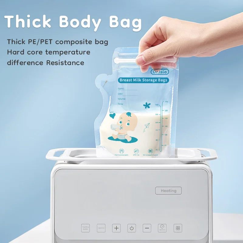 MAMIJOY 250ML Breast Milk Storage Bag 30/150PCS Two track Seal Independent Spout Design Milk Storage Bag BPA Free Gift Pen MSB01