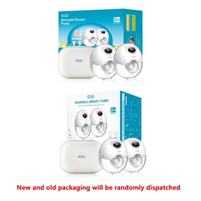 MAMIJOY 2PCS Wearable Electric Breast Pump 4 Modes＆36Suction Levels Silent Leak-Proof Hands Free Portable Breast Pumps EB50D