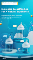 MAMIJOY 90/160/240ML Baby Glass Bottle Inclined Breast-Shaped Anti-Colic＆Bloating Temperature-Resistant For Newborn 0-6M+ GB60