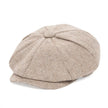 JANGOUL Small Size Baker Boy Cap Wool Blend Newsboy Caps Boy Girl Men Women Herringbone Flat Hat Driver Gatsby Hats Cabbies 001