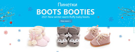Winter Baby Boy Girl Socks Booties Fluff Soft Elastic Cord First Walkers Anti-slip Indoor Warm Newborn Baby Shoes Moccasin