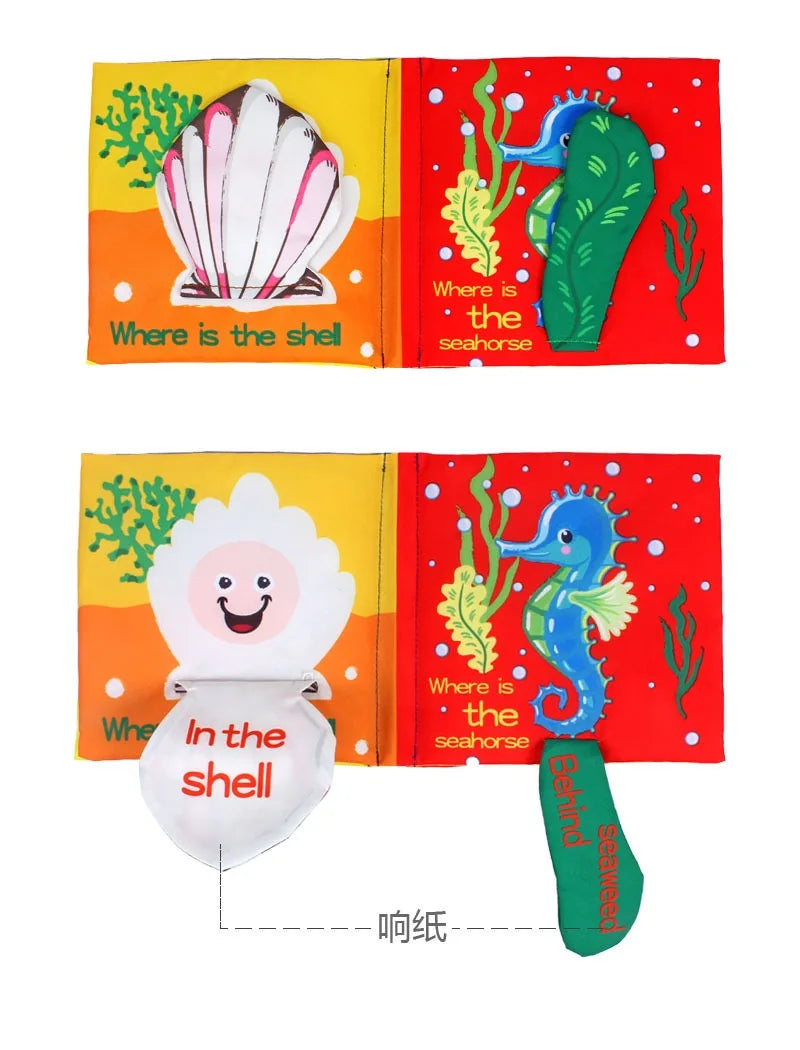 عرض خاص! لعبة تعليمية مبكرة للأطفال من عمر 0 ​​إلى 36 شهرًا، تتضمن كتابًا قماشيًا تفاعليًا مع صوت، وأحجية ورقية، وكتابًا قماشيًا مع خشخيشة.