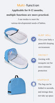 Battilo Baby Crib Multi-function Baby Bed Nest Baby Mosquito Net Foldable Baby Nest Bassinet Infant Sleep Portable Bed