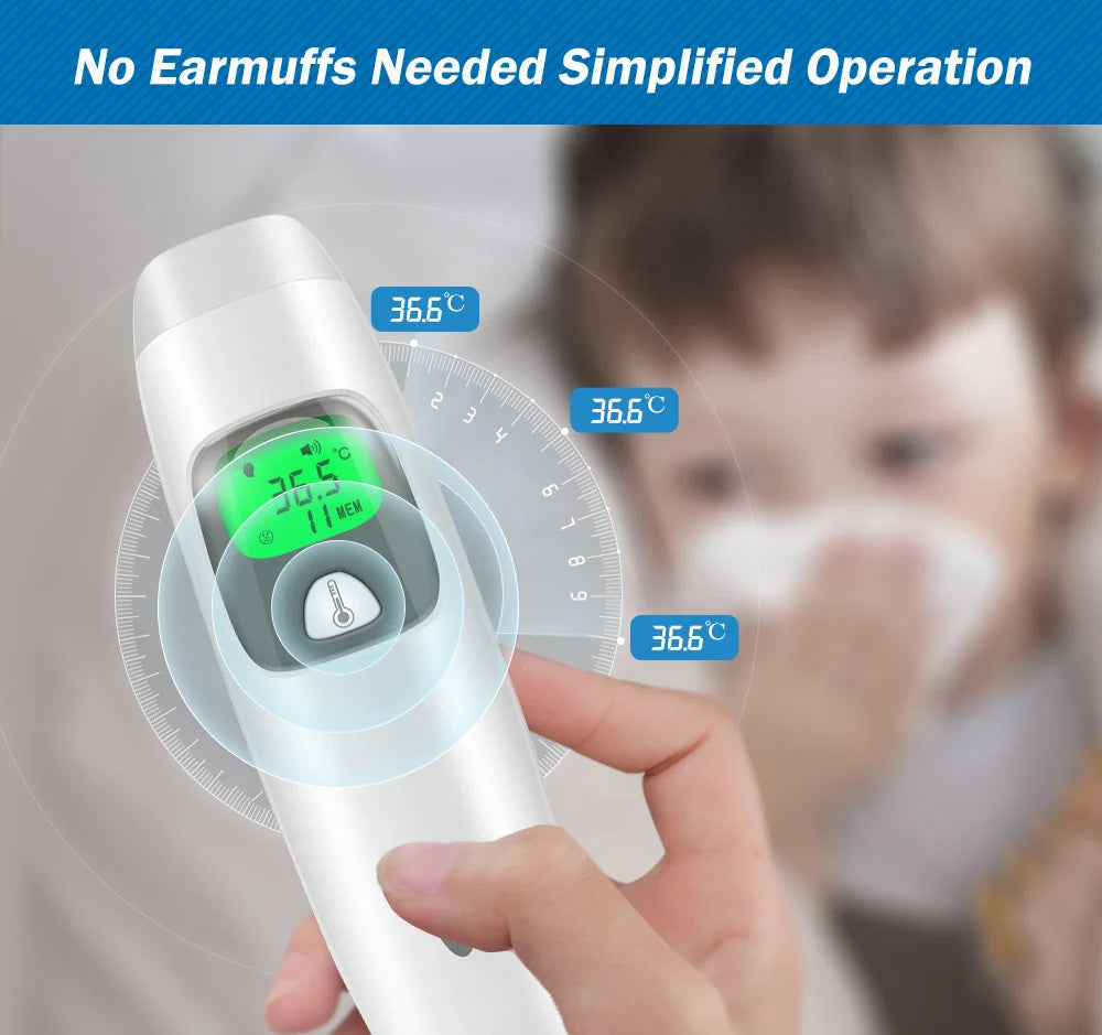 Cofoe 2 in 1 Digital Forehead & Ear Thermometer Non-Contact Medical Thermometer Baby/Adult  ±0.1℃ Temperature precise Measure