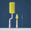 Silicone Bottle Cleaning Brush Baby Pacifier Straw Scrubber Small Brush 360 Degree Glass Cup Washing Kitchen Cleaning Tool Set