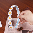 Boho Chic Daisy Girls Headbands Women Solid Embroidery Flower Hair Bands Kids Candy Chrysanthemum Headwear Hair Accessories