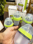 Silicone Baby Bottle Green/Pink 5 oz and 8 oz Baby Bottles 2 Pack BPA free Feeding bottle children kids
