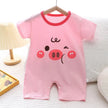 Infant Toddler Crawling Clothes Cotton Summer Boys Girls Thin Baby Short Sleeve Romper Children's Onesie