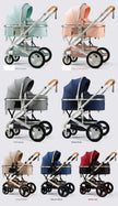 Baby Stroller 3 in 1 With Car Seat,High Landscape  Stroller Luxury Infant Stroller Set Newborn Baby Car Seat Trolley Pushchair