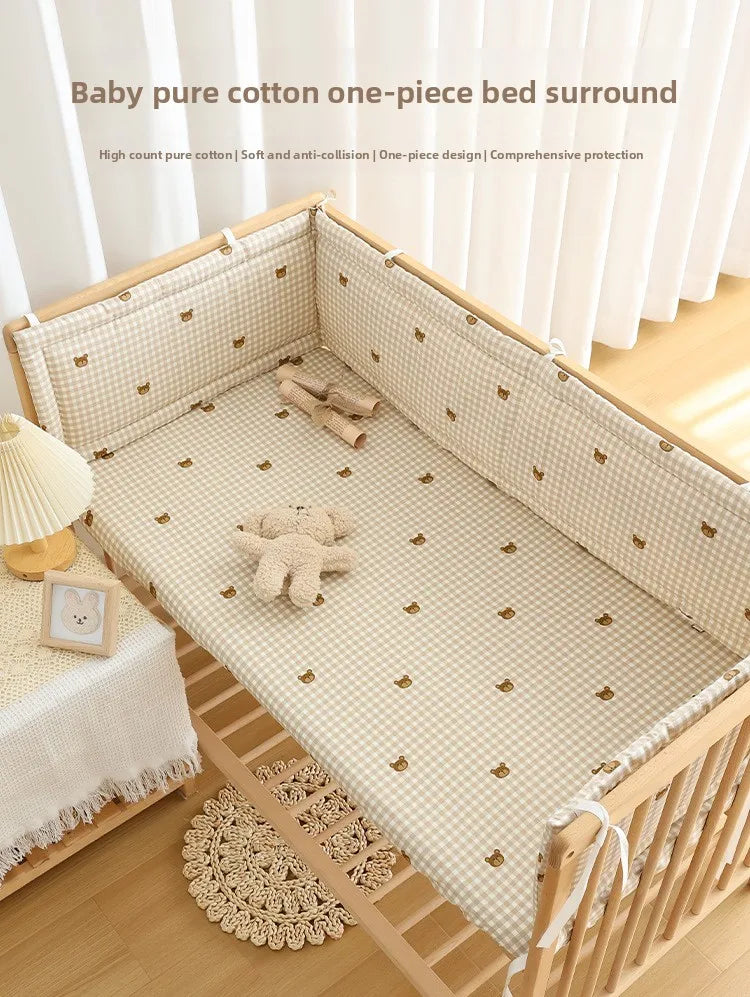 2026 Baby Crib Fence Soft Cotton Bag Anti-collision Strip Children's One-piece Bed Fence Spliced Bed Protection Cloth Baby Fence