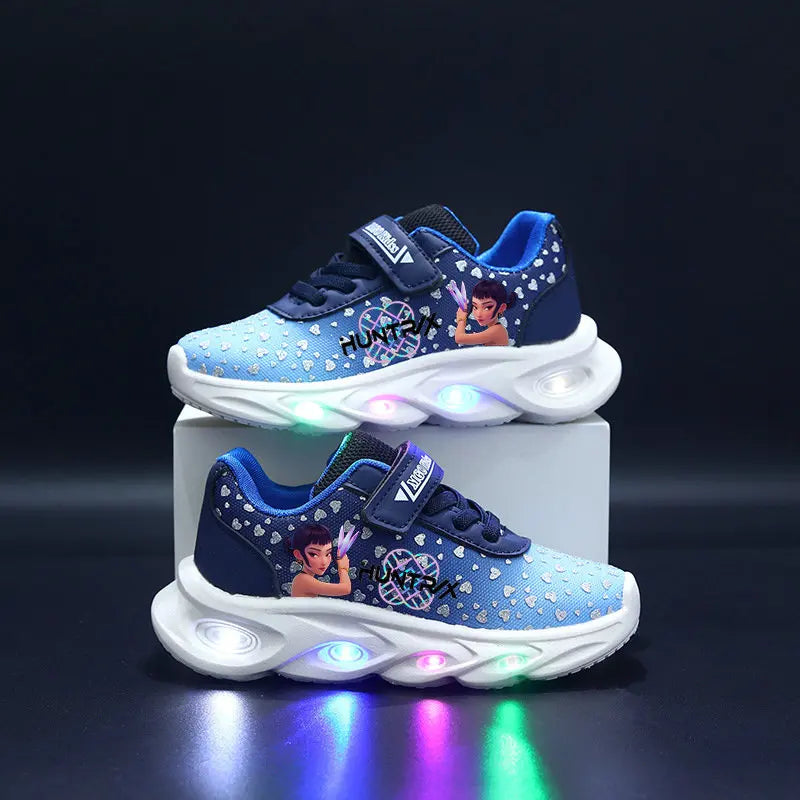 Kids' LED Glowing Sneakers – Breathable Mesh Animated Shoes for Boys & Girls