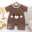 Infant Toddler Crawling Clothes Cotton Summer Boys Girls Thin Baby Short Sleeve Romper Children's Onesie