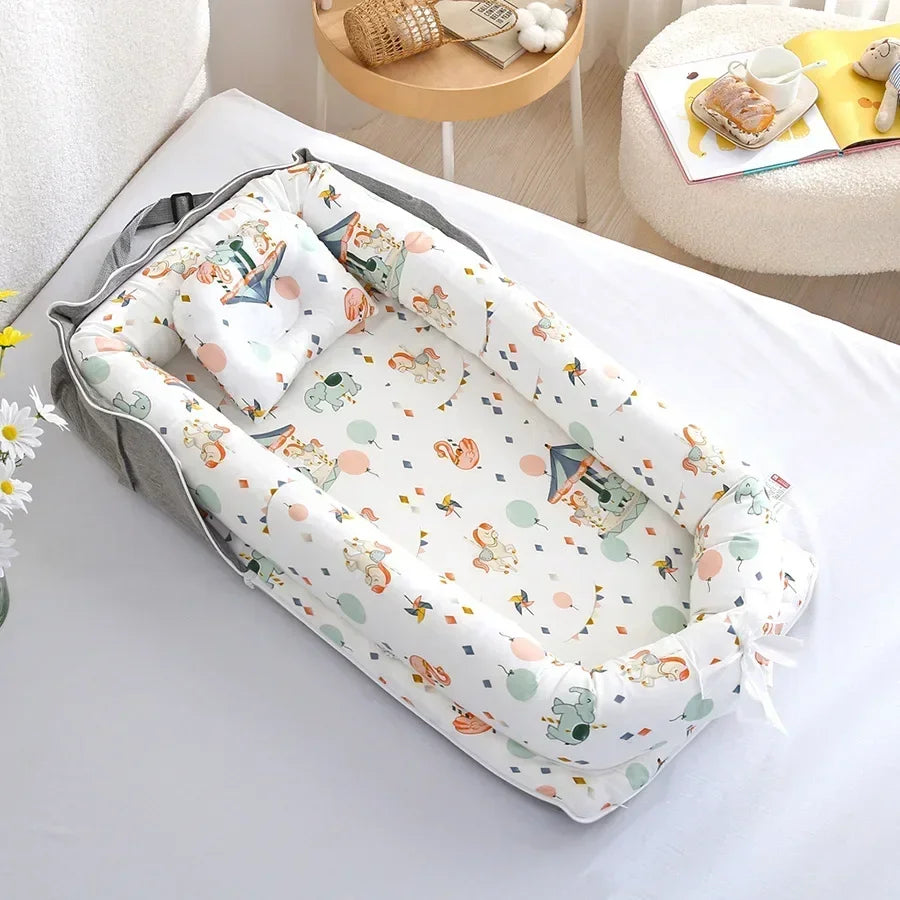 New Folding Baby Sleeping Nest Newborn Bed Crib Travel Playpen Mattress Child Toddler Playpens Photography Cama Bebe with Pillow