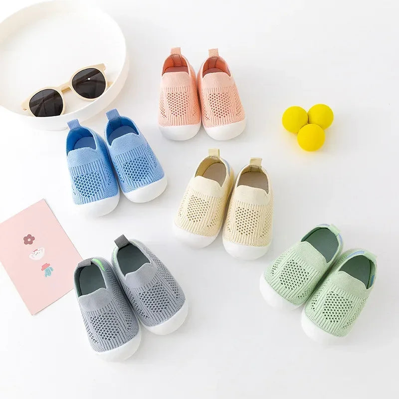 Breathable Mesh Toddler Sneakers (0-3T)