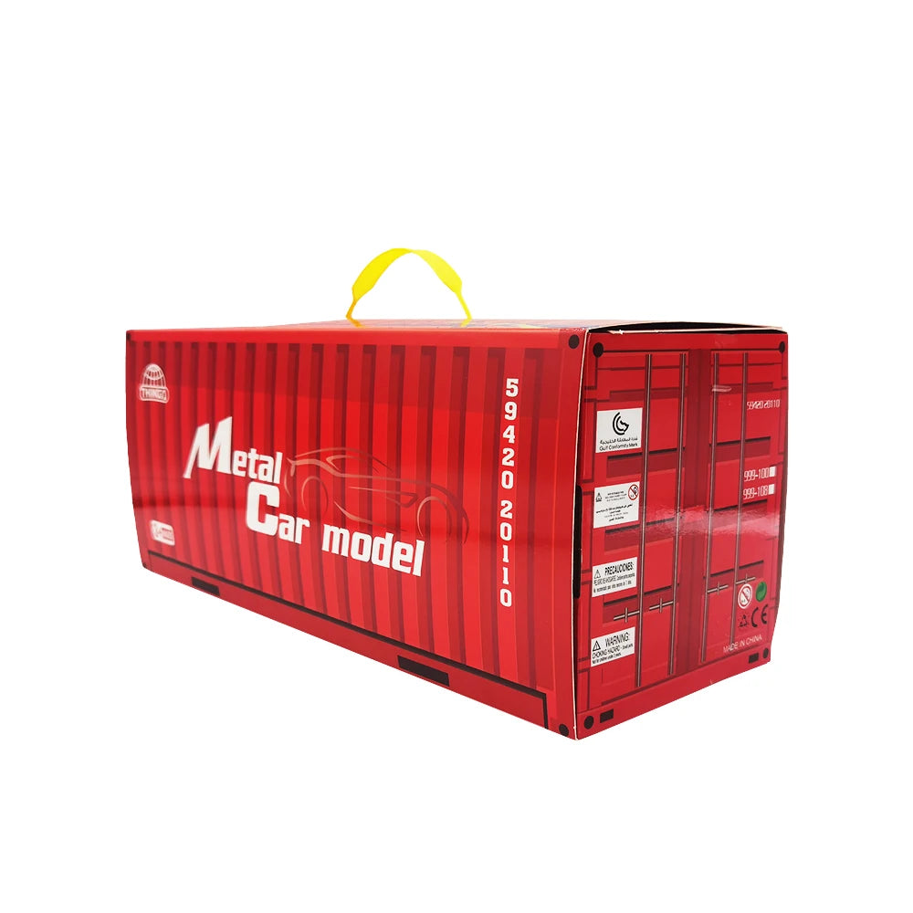 10-48 Pieces Mini Car Set Inertia Pull Back Cars for Boys Plastic Vehicle Model with Container Collection Toy Birthday Gift Kid