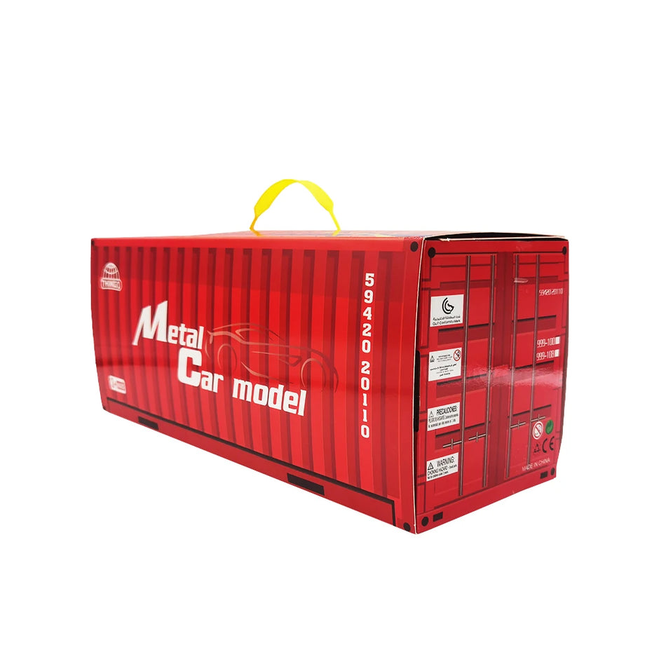 10-48 Pieces Mini Car Set Inertia Pull Back Cars for Boys Plastic Vehicle Model with Container Collection Toy Birthday Gift Kid