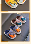Winter children's cotton slippers for boys and girls, anti slip and warm bags, and parent-child fuzzy and plush home baby cotton