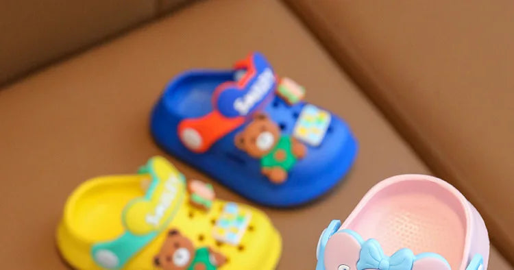 Summer Baby Girl Sandals Cute Cartoon Slippers Newborn Infant Indoor Bath Anti-slip Shoes Baby Boy Beach Sandals