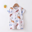 New Baby Onesies Climbing Clothes Pure Cotton Summer Newborn Boys Girls Rompers Short-Sleeved Thin Harness Infant Clothes