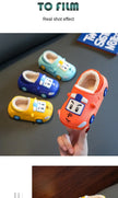 Cartoon Car Slippers Children Winter Warmer Plush Slides Babi Lovely Indoor Slippers Shoes Kids