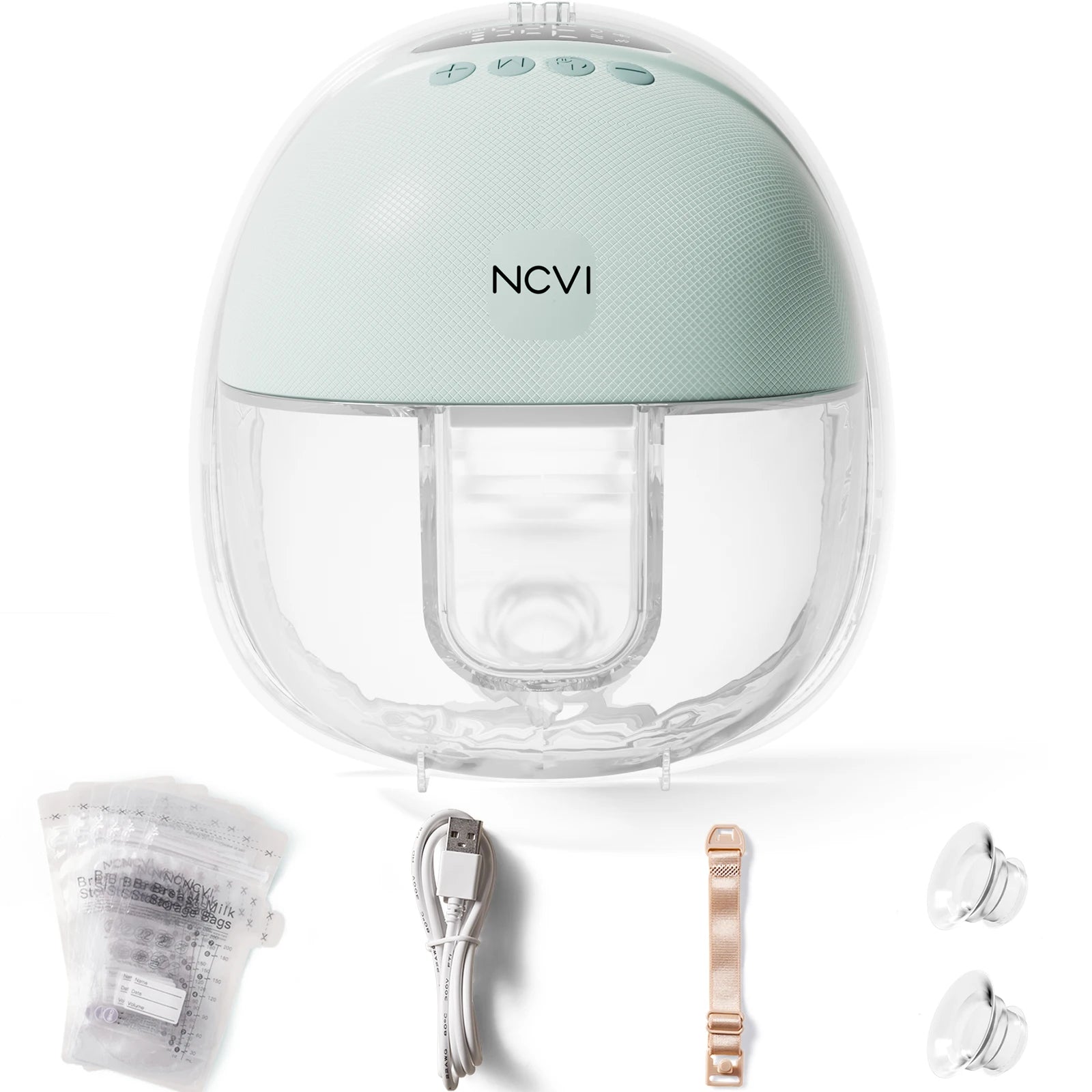 NCVI Electric Breast Pump,Hands-Free breastfeeding Pump with 4 Modes & 9 Levels,Low Noise,19/21/24mm flanges