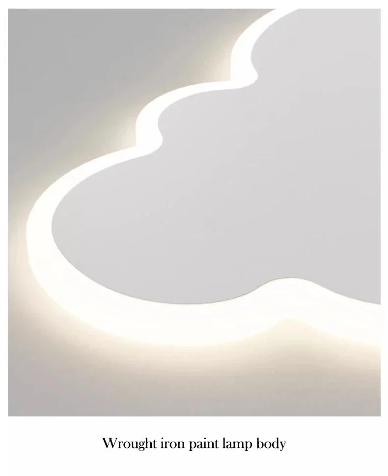 AuroraRealm Children's Bedroom LED Ceiling Lamp Creative White Cloud Boy Girl Study Fixture Lustre Home Decor Living Room Lights