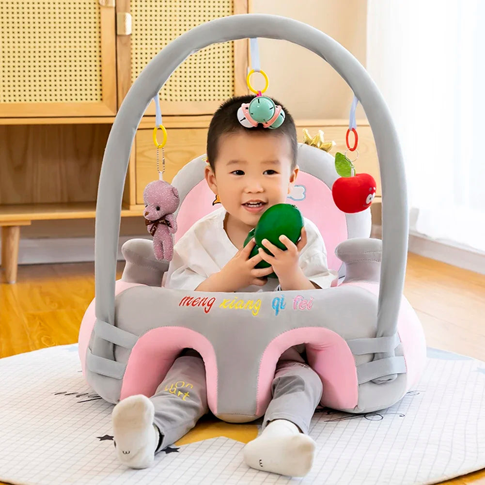 Baby Feeding Safety Seat Skin Cartoon Plush Learning Sit Chair Without Cotton Chair Case Kids Skin Seat Sofa