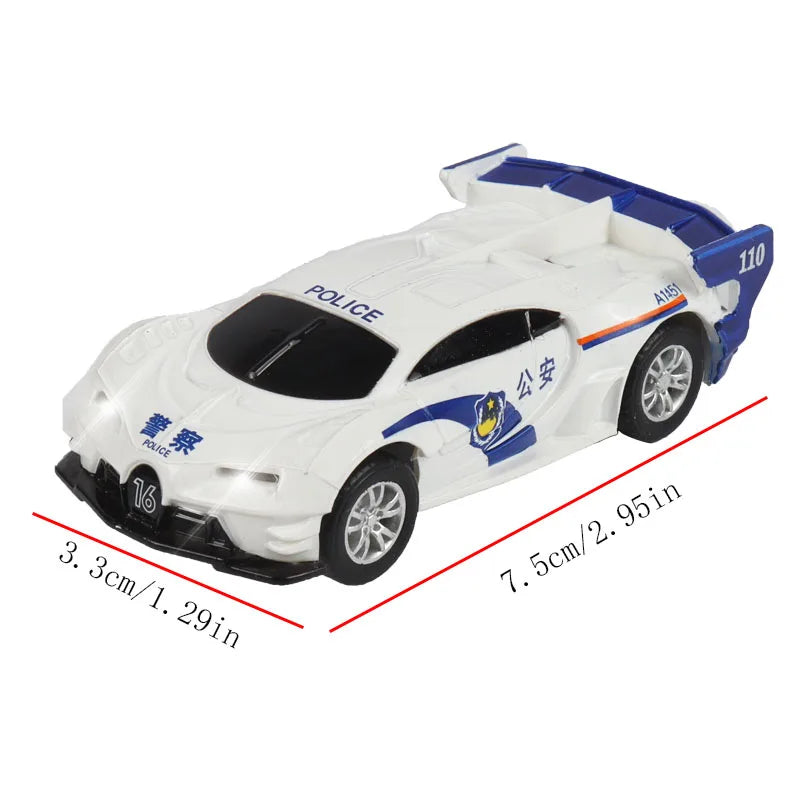 سيارة سباق تناظرية من طراز Carrera Go Scalextric بمقياس 1/64 (1:64) - سيارة سباق كهربائية عالية السرعة - لعبة سيارات سباق الشرطة