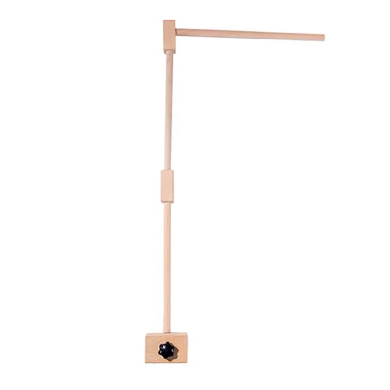 Baby Wooden Bedbell Bracket 0-12 Months Bed Bell Bracket Wooden Mobile Newborn Crochet Bed Bell Hanging Toys Newbaby Rattle Toys