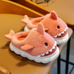 Children Cotton Slippers Baby Boy Shoes Autumn Winter Cute Cartoon Small Shark Child Slipper Home Indoor Anti-slip Platform Shoe