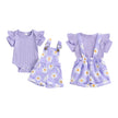 0-18months infant Girls Shorts Set Short Sleeve Romper Flower Print Suspender Shorts Summer Outfit for Baby girls