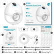 MAMIJOY Wearable Breast Pump 4 Modes & 36 Levels Portable Electric Breast Pumps Comfort Milk Collector Hands Free Low Niose EB46