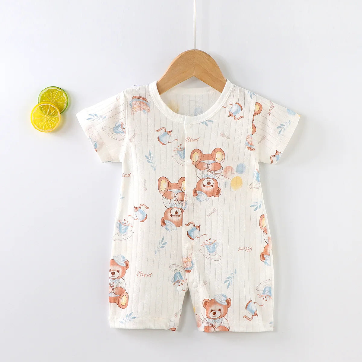 New Baby Onesies Climbing Clothes Pure Cotton Summer Newborn Boys Girls Rompers Short-Sleeved Thin Harness Infant Clothes
