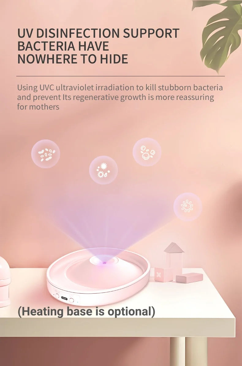Breast Pump Electric Handsfree BPA Free With Heating & UV Sterilize Lid Optional Wireless Upgrade Wearable Breastfeeding Pump