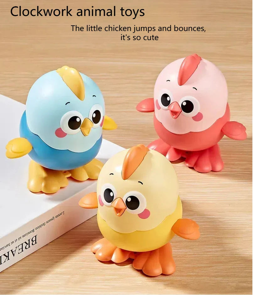 Funny Colorful Chick Reptile Clockwork Crawling Toy Rocky Swing Wind up Toy