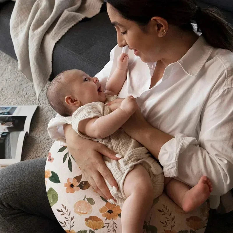 Breathable Stretch Nursing Pillow Cover Detachable Infant Support Cushion Versatile Baby Sitting Aid for Home/Travel 0-12 Months