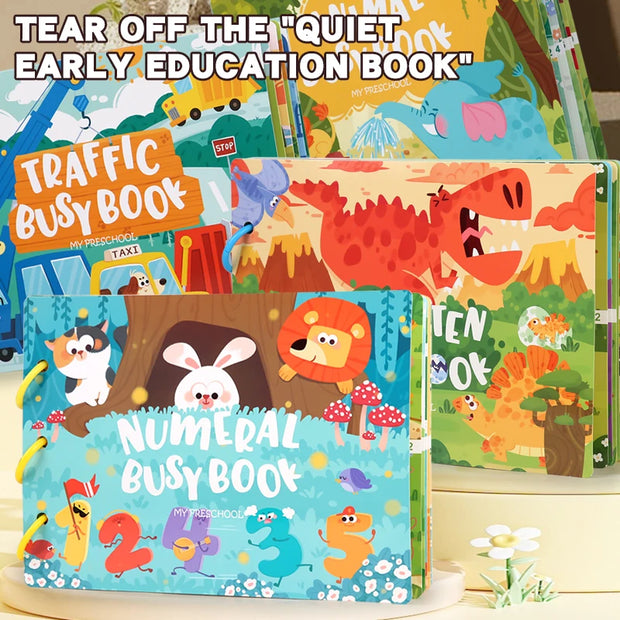 Montessori Baby Busy book My First Quiet Book Paste Early Learning Education Toy Children Toy Matching Game for Babies