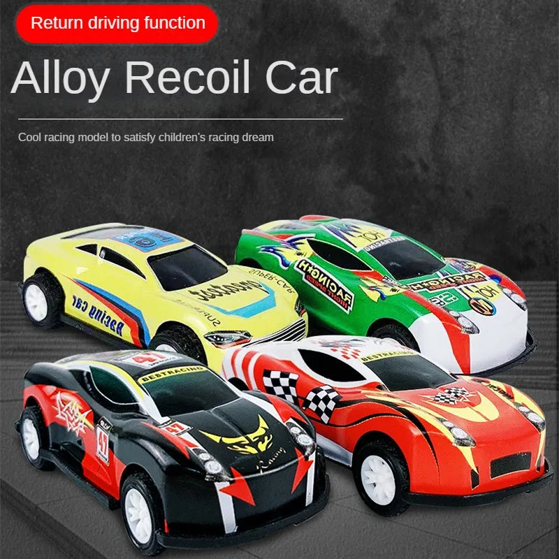 60/120Pcs Alloy Racing Cars Rebound Car Multiple Alloy Car Ornament Collectibles Children'S Toys Birthday Gift 2023 New