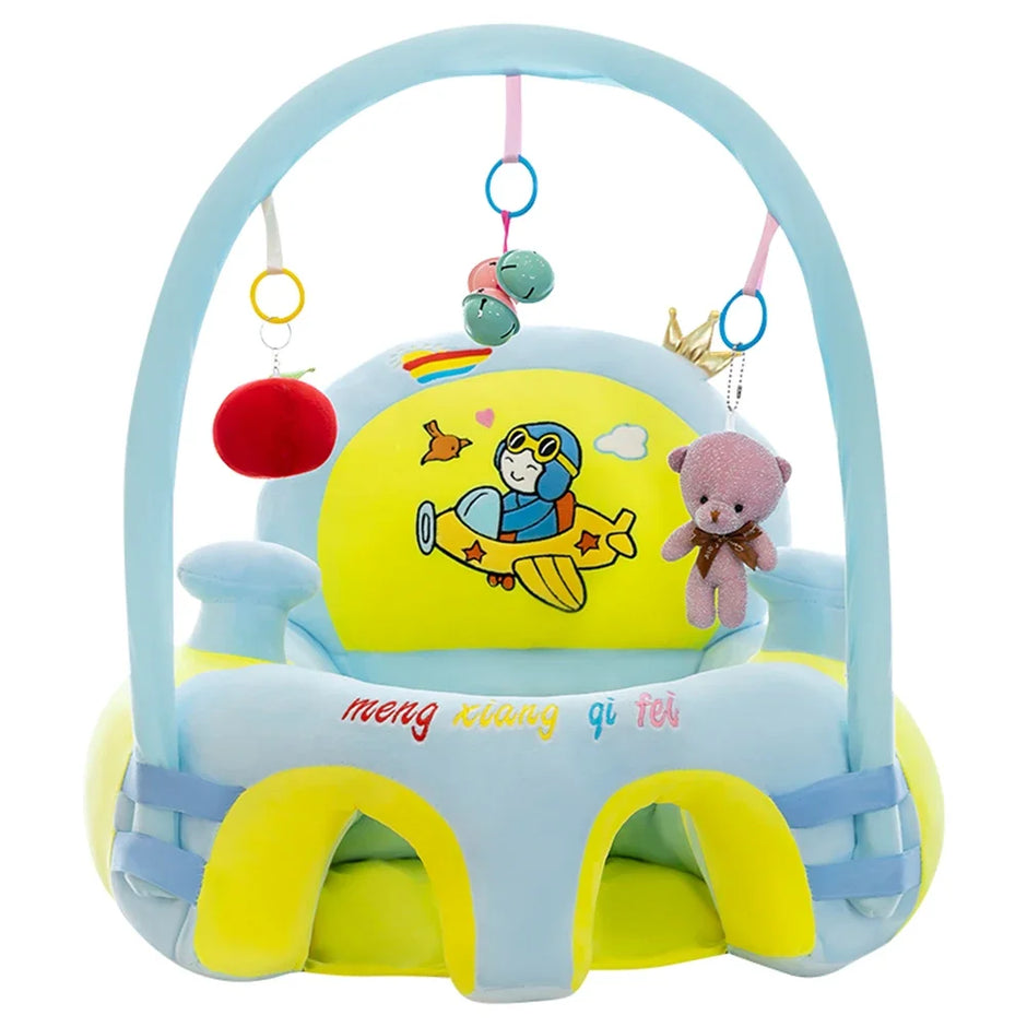 Baby Feeding Safety Seat Skin Cartoon Plush Learning Sit Chair Without Cotton Chair Case Kids Skin Seat Sofa