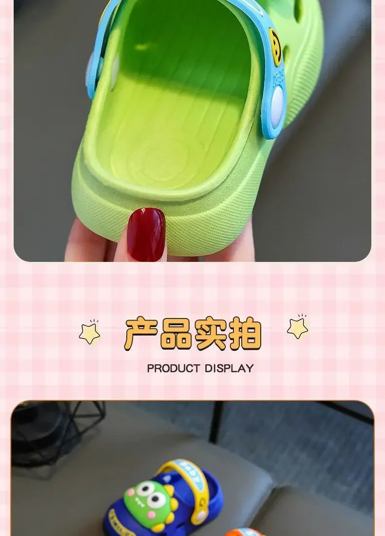 2025   Children's Slippers Cute Cartoon Girls Boys with Soft Soles Baby Bags Perforated Shoes Home and Baby Sandals***