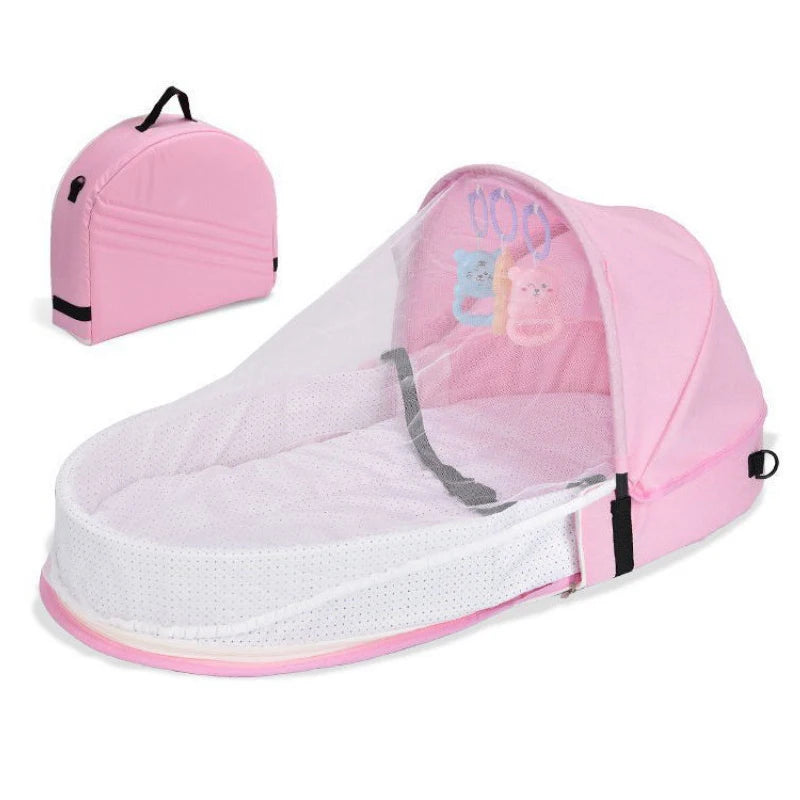Battilo Baby Crib Multi-function Baby Bed Nest Baby Mosquito Net Foldable Baby Nest Bassinet Infant Sleep Portable Bed