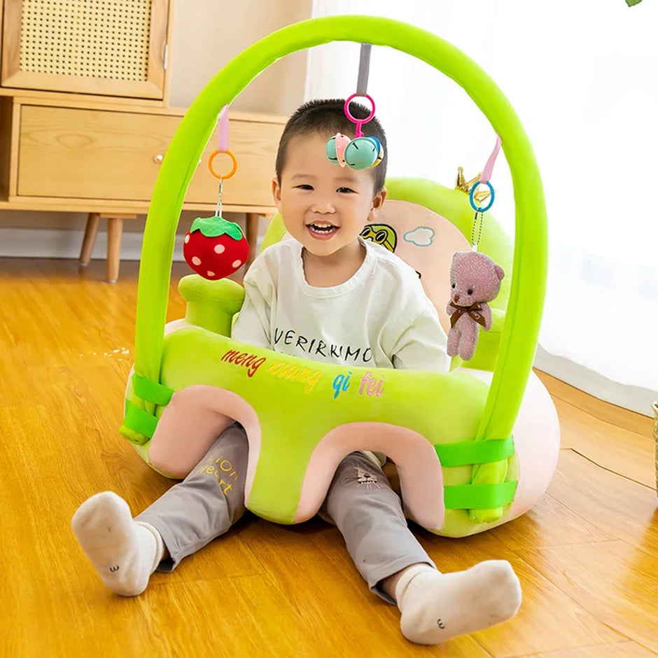 Baby Feeding Safety Seat Skin Cartoon Plush Learning Sit Chair Without Cotton Chair Case Kids Skin Seat Sofa