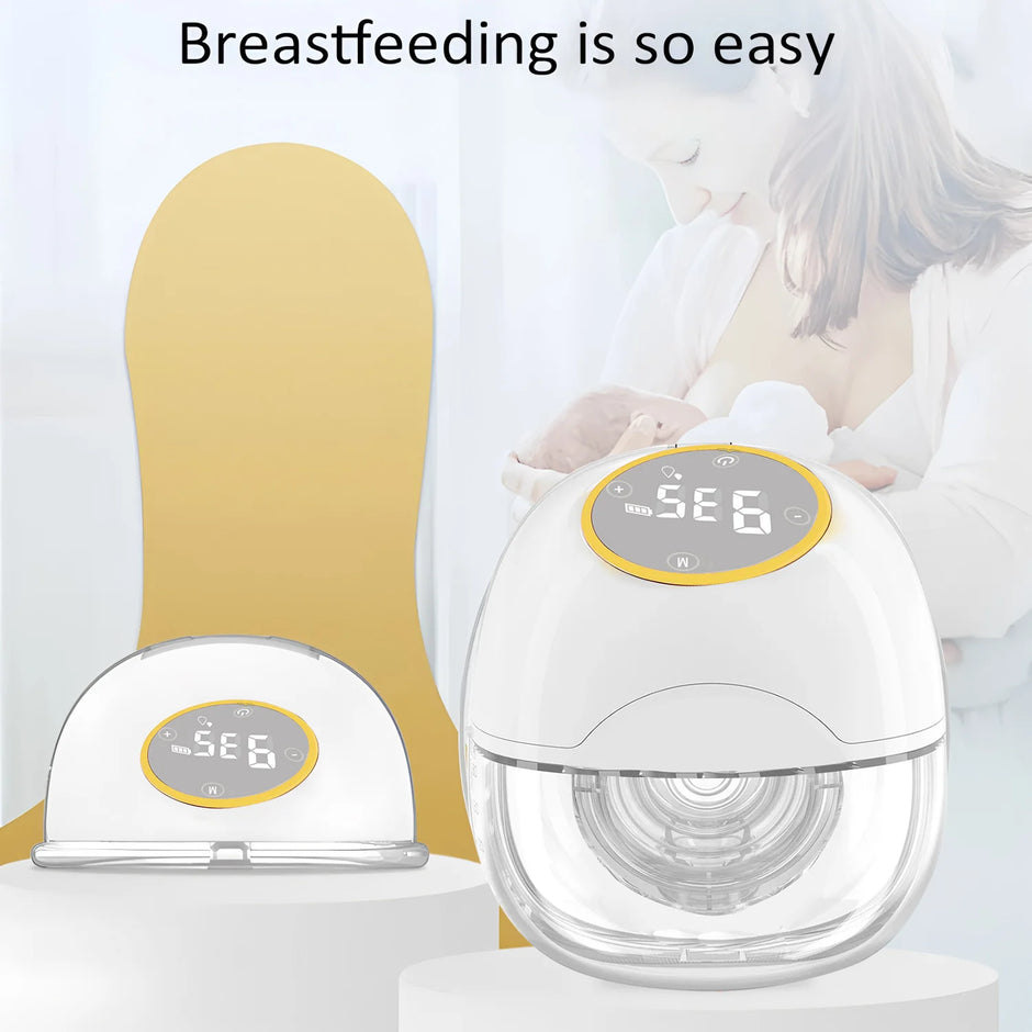 Wearable Breast Pump Smart Household Electric Breast Pumps Comfort Milk Collector with LED Display 3 Modes