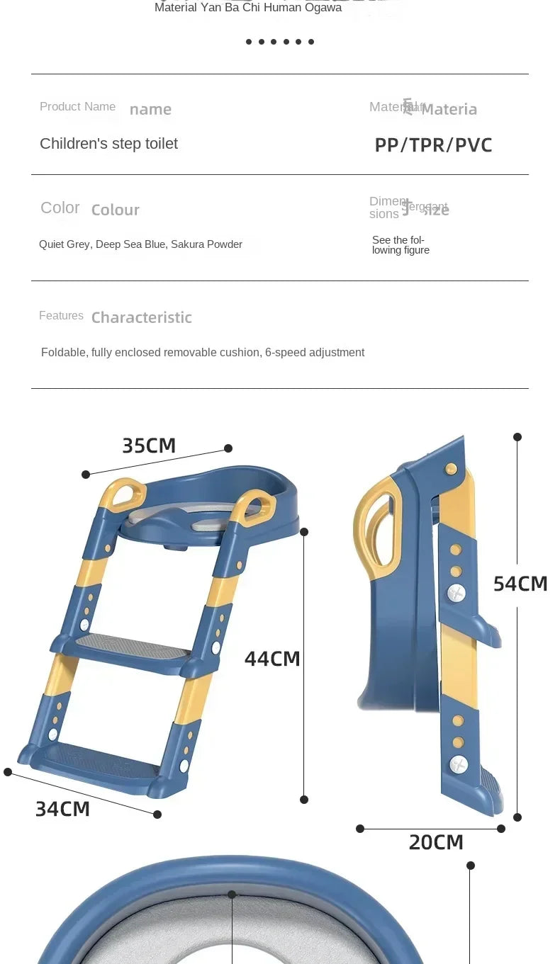 New Stepped Children's Toilet Foldable Foot Stool Multi-functional Toilet Boy Girl Baby Toilet Training Potty Ladder for Kids