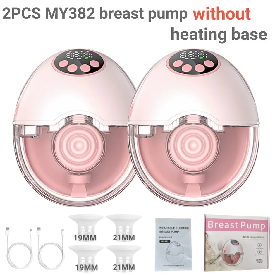 Hands-Free Wearable Breast Pump – Electric, BPA-Free, with Heating & UV Sterilizer | Wireless Upgrade Option